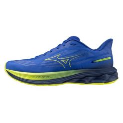 Buty do biegania Mizuno Wave Skyrise 7. Niebieskie buty sportowe męskie Mizuno, z gumy, bez zapięcia, do biegania, mizuno wave. Za 656.00 zł.