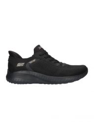 Buty do chodzenia damskie Skechers Bob Squad. Czarne obuwie sportowe damskie Skechers, bez wzorów, z gumy, trekkingowe. Za 432.00 zł.