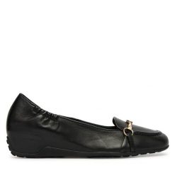 Półbuty HÖGL. Czarne półbuty damskie HÖGL, bez wzorów, bez obcasa, na koturnie, bez zapięcia. Za 799.99 zł.