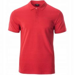 Koszulka Polo Męska Romso. Niebieskie koszulki polo męskie Hi-tec, l, bez wzorów, z bawełny, klasyczne, bez ramiączek. Za 102.99 zł.