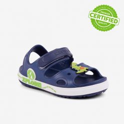 Sandały dziecięce Coqui. Niebieskie sandały chłopięce Coqui, bez zapięcia. Za 145.99 zł.