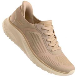 Buty sportowe damskie Skechers Bobs Squad Chaos SLIP-INS. Brązowe obuwie sportowe damskie Skechers, bez wzorów. Za 339.00 zł.