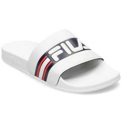 Klapki męskie Fila Oceano Slipper. Białe sandały męskie Fila, z materiału, bez zapięcia. Za 257.00 zł.