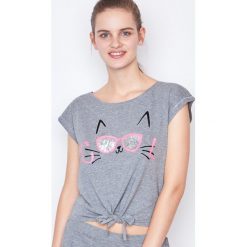 Etam - Top piżamowy. Szare piżamy damskie Etam. W wyprzedaży za 24.90 zł.