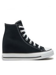 Converse Trampki Chuck Taylor All Star Wedge Platform A11909C Czarny. Czarne trampki i tenisówki damskie Converse, bez wzorów, z materiału, retro, bez zapięcia. Za 259.99 zł.