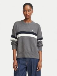 Guess Jeans Sweter W6BR08 Z1251 Szary ciemny Regular Fit. Szare swetry damskie Guess Jeans, l, z aplikacjami, z bawełny, bez kołnierzyka, bez ramiączek, bez kaptura. Za 389.99 zł.