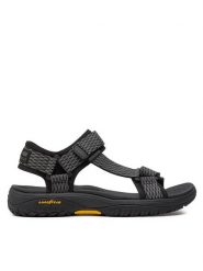 Skechers Sandały Lomell-Rip Tide 204351/BKGY Czarny. Czarne sandały męskie Skechers, z materiału, bez zapięcia. Za 259.99 zł.
