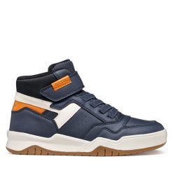 Sneakersy Geox. Niebieskie trampki i tenisówki chłopięce Geox, bez wzorów, bez zapięcia. Za 212.99 zł.
