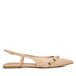 Baleriny Guess. Brązowe baleriny damskie Guess, z aplikacjami, bez obcasa. Za 589.99 zł.