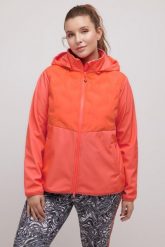 Damskie Kurtka Softshell pikowane wstawki dwukierunkowy suwak. Brązowe kurtki damskie Ulla Popken, plus size, bez wzorów, z elastanu. Za 639.99 zł.