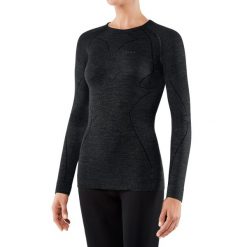 Koszulka Falke manches longues femme Wool-Tech. Czarne t-shirty damskie Falke, xs, bez wzorów, z elastanu, bez kołnierzyka. Za 531.40 zł.