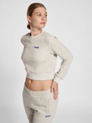 Damska krótka bluza Hummel LGC Shai. Niebieskie bluzy sportowe damskie Hummel, m, bez wzorów, z bawełny, bez kaptura, na fitness i siłownię. Za 195.90 zł.