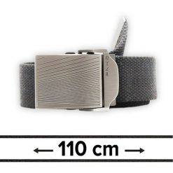 Pasek Materiałowy, Militarny Grafitowy, Solidny, 110 cm, Klamra Zamykana Manualnie -Pako Jeans. Szare paski damskie Pako Jeans, bez wzorów, z jeansu, klasyczne. Za 49.00 zł.