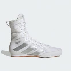 Box Hog 4 Shoes. Białe buty sportowe męskie Adidas, z materiału, bez zapięcia. Za 479.00 zł.