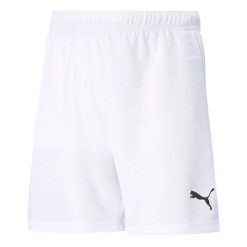 Spodenki piłkarskie dziecięce Puma teamRISE Short Jr. Białe szorty dla chłopców Puma, bez wzorów, sportowe. Za 60.00 zł.