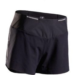 Spodenki Do Biegania Kiprun Light Damskie. Czarne szorty sportowe damskie KIPRUN, m, bez wzorów, z materiału, sportowe, do biegania. Za 79.99 zł.