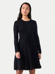 YAS Sukienka dzianinowa Becco 26011181 Czarny Regular Fit. Czarne sukienki damskie YAS, s, bez wzorów, z dzianiny, bez kołnierzyka, bez ramiączek. Za 349.99 zł.