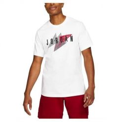 Koszulka sportowa męska Nike Jumpman Air WM SS Crew. Białe koszulki sportowe męskie Nike, m, bez wzorów, bez kołnierzyka, bez ramiączek. Za 226.00 zł.