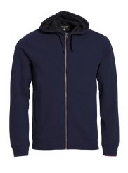 Clique Classic Hoody Full Zip - bluza z kapturem i zamkiem – dark navy. Niebieskie bluzy męskie CLIQUE, m, bez wzorów, z bawełny, z kapturem. Za 232.93 zł.