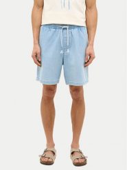 Mustang Szorty jeansowe Prague 1016652 Niebieski Loose Fit. Niebieskie szorty męskie Mustang, m, bez wzorów, z bawełny. Za 159.99 zł.