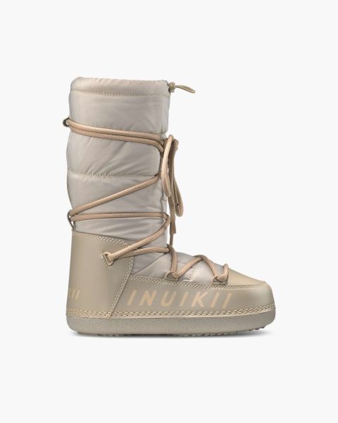 Inuikii Mountain Boot High Sand Śniegowce damskie. Brązowe śniegowce i trapery damskie Inuikii, z materiału, przed kolano. Za 449.99 zł.