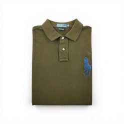 Second life - Krótki rękaw Męskie polo Brązowy - Stan dobry. Brązowe buty sportowe męskie Ralph Lauren, bez zapięcia, na golfa. Za 105.71 zł.