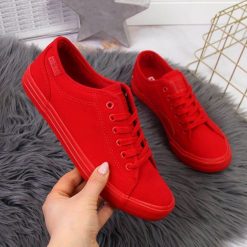 Big Star Big Star Shoes JJ274068 Czerwone 37. Czerwone trampki i tenisówki damskie Big Star, bez wzorów, retro, bez zapięcia. Za 115.16 zł.