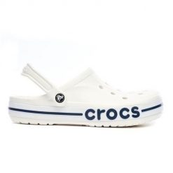 Buty do chodzenia męskie Crocs Bayaband Clog. Białe klapki męskie Crocs, z materiału, sportowe. Za 219.00 zł.