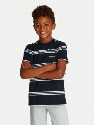 Tommy Hilfiger T-Shirt KB0KB09534 Granatowy Regular Fit. Niebieskie t-shirty dla chłopców Tommy Hilfiger, bez wzorów, z bawełny, bez ramiączek. Za 99.99 zł.