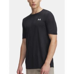T-Shirt Męski Sportowy Under Armourvanish Seamless. Czarne t-shirty męskie Under Armour, m, bez wzorów, sportowe, bez kołnierzyka. W wyprzedaży za 126.79 zł.
