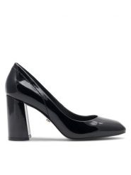 Gino Rossi Czółenka LUIZIANA-V650-391 Czarny. Czarne czółenka damskie Gino Rossi, bez wzorów, z lakierowanej skóry, bez obcasa, bez zapięcia. Za 299.99 zł.