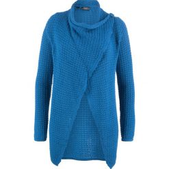 Sweter rozpinany w strukturalny wzór bonprix lazurowy. Kardigany damskie bonprix. Za 44.99 zł.