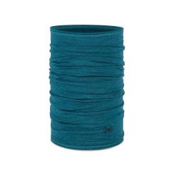 Chusta wielofunkcyjna z wełny merynosów Buff Merino. Zielone szaliki i chusty damskie Buff, bez wzorów, z wełny, sportowe. Za 123.99 zł.