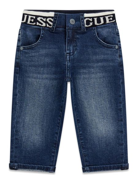 Guess Jeansy N6BA09 D2196 Niebieski Oversize. Niebieskie jeansy dla chłopców Guess, z bawełny. Za 234.99 zł.