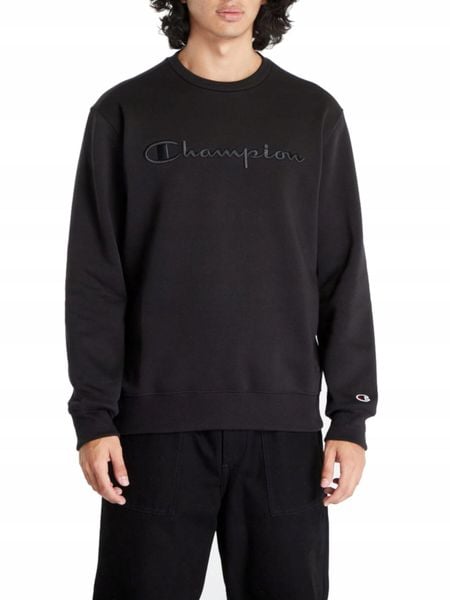 Bluza na co dzień męska CHAMPION bez kaptura. Czarne bluzy męskie Champion, m, bez wzorów, z bawełny, bez kaptura. Za 219.00 zł.