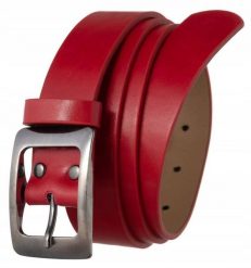 Pasek czerwony 4U Cavaldi [DH] SBB-CV-3A. Czerwone paski damskie 4U Cavaldi, bez wzorów, ze skóry ekologicznej, biznesowe. Za 10.99 zł.