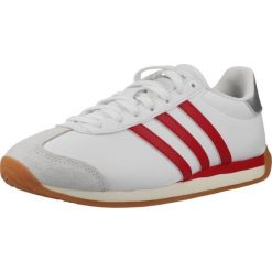 Buty ADIDAS RUNVISTA Biały. Białe obuwie sportowe damskie Adidas, bez wzorów, ze skóry, do biegania. Za 257.95 zł.