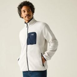 Męska bluza polarowa Frankie z zamkiem błyskawicznym. Białe bluzy męskie Regatta, m, bez wzorów, z polaru, bez kaptura. Za 279.99 zł.