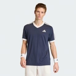 Koszulka Tennis Classics. Niebieskie koszulki sportowe męskie Adidas, bez wzorów, bez kołnierzyka, bez ramiączek, tenisowe, climacool (adidas). Za 259.00 zł.