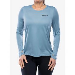 Bluza do biegania damska Inov-8 Performance Long Sleeve. Niebieskie bluzy damskie Inov-8, xs, bez wzorów, bez kaptura. Za 198.99 zł.