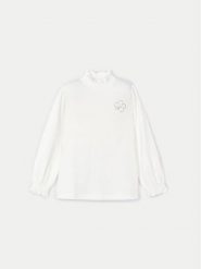 Mayoral Bluzka 145 Écru Regular Fit. T-shirty i topy dla dziewczynek Mayoral, bez wzorów, z wiskozy, bez ramiączek. Za 49.99 zł.