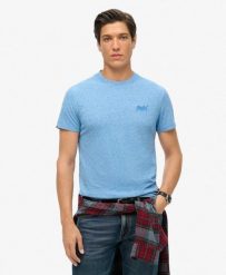 Koszulka z krótkim rękawem Superdry Vintage Logo Emb. Niebieskie t-shirty damskie Superdry., xl, bez wzorów, z bawełny, klasyczne, bez kołnierzyka. Za 323.99 zł.