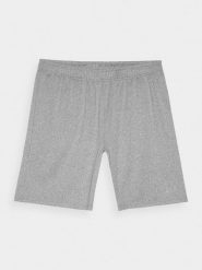 4F Spodenki treningowe szybkoschnące męskie - szare XXL. Szare krótkie spodenki sportowe męskie 4f, l, bez wzorów, z dzianiny, na fitness i siłownię. W wyprzedaży za 49.99 zł.