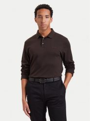 Calvin Klein Polo Supima LV04LH240G Brązowy ciemny Slim Fit. Brązowe koszulki polo męskie Calvin Klein, m, bez wzorów, z bawełny, bez ramiączek. Za 369.99 zł.