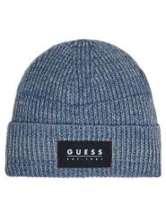 Guess Czapka AM5026 POL01 Niebieski. Niebieskie rękawiczki męskie Guess, na zimę, z aplikacjami, z materiału. Za 169.99 zł.