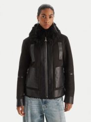 Patrizia Pepe Kożuch 2O0176 E075 Czarny Regular Fit. Czarne płaszcze damskie Patrizia Pepe, bez wzorów, z syntetyku, bez kaptura. Za 2,329.00 zł.