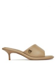 PINKO Klapki Tara 01 SD0277 P003 Beżowy. Brązowe klapki damskie Pinko, bez wzorów, ze skóry, bez obcasa. Za 759.99 zł.