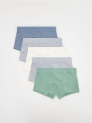 5 pack bokserek Classic - jasnozielony. Zielone bokserki męskie Reserved, l, bez wzorów. W wyprzedaży za 79.99 zł.