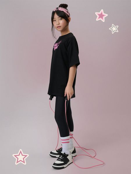 4F Legginsy dzianinowe z wysokim stanem dziewczęce - czarne 122/128 (6-8 lat). Czarne legginsy dla dziewczynek 4f, bez wzorów, z dzianiny, długie. Za 79.99 zł.