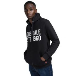 Bluza z kapturem i zamkiem błyskawicznym Lonsdale Solfach. Czarne bluzy męskie Lonsdale, m, bez wzorów, z kapturem. Za 233.50 zł.